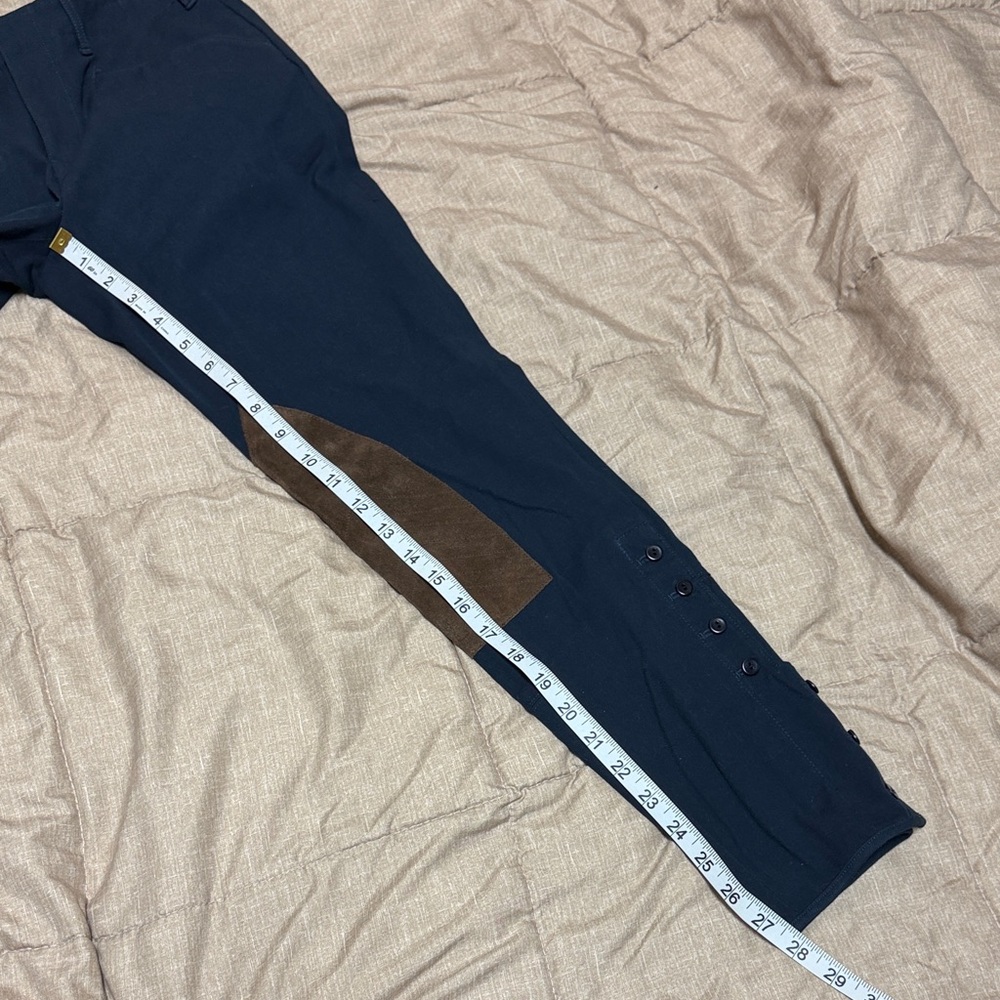 NWT Women’s Ralph Lauren Sport Equestrian Riding Pants Suede patches 4 Breeches - Picture 6 of 10